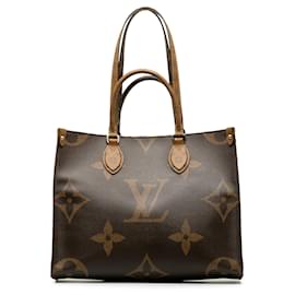 Louis Vuitton-Louis Vuitton Marrom Monograma Gigante OnTheGo MM-Marrom