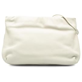 The row-The Row White Leather Bourse Crossbody-White