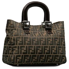 Fendi-Fendi Brown Zucca Twins Handtasche-Braun