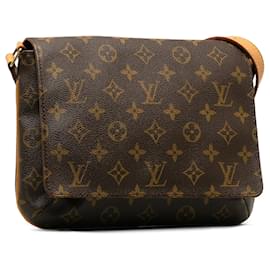 Louis Vuitton-Louis Vuitton Brown Monogramm Musette Tango Short Strap-Braun