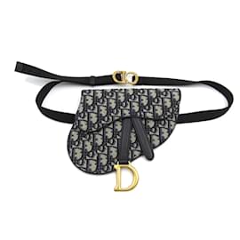 Dior-Sac ceinture Oblique Saddle-Bleu