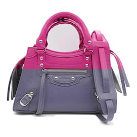 Balenciaga-Motocross Classic Neo Mini City Bag-Pink