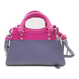 Balenciaga-Motocross Classic Neo Mini City Bag-Pink