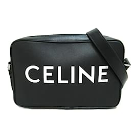 Céline-Bolsa de mensajero de cuero-Negro