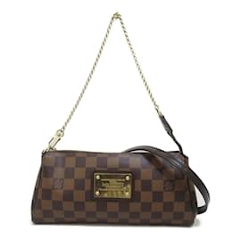 Louis Vuitton-Damier Ebène Eva Pochette N55213-Marrom