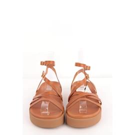 Bash-Leather sandals-Brown