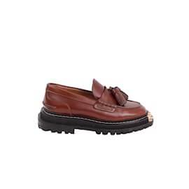 Sandro-Leather loafers-Brown