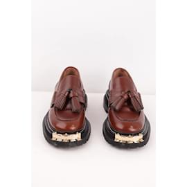Sandro-Leather loafers-Brown
