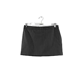 Saint Laurent-minifalda de lana-Negro