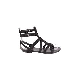 Saint Laurent Sandales en daim Noir