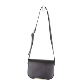 Lancel-Bianca leather shoulder bag-Black