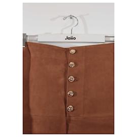 Autre Marque-Suede mini skirt-Brown