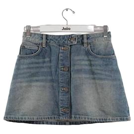 Courreges-Cotton mini skirt-Blue