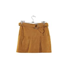 Bash-Minifalda de ante-Amarillo