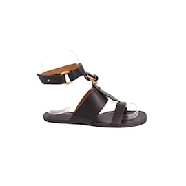 Chloé-Leather sandals-Black