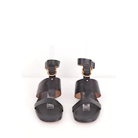 Chloé-Leather sandals-Black