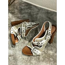 Dolce & Gabbana-DOLCE & GABBANA  Sandals T.eu 37 leather-Beige
