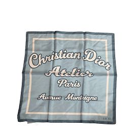 Lenço de seda DIOR T. Seda Cinza