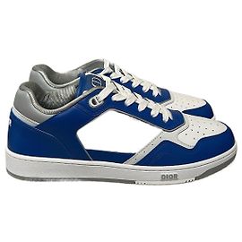 Christian Dior DIOR HOMME Baskets T.UE 42 Cuir Bleu