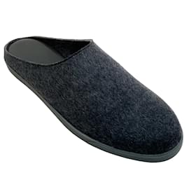 Autre Marque-The Row Charcoal Wool Mules-Grey