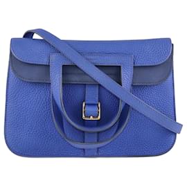 Hermès-Blue Zellige Clemence Halzan 25 bag-Blue
