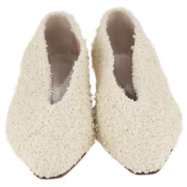 Bottega Veneta-Bottega Veneta Light Beige Boucle Almond Flats-Beige