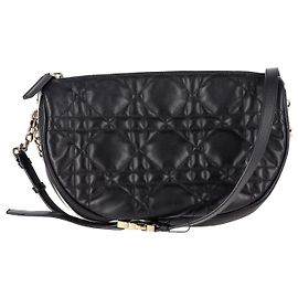 Sac Hobo Medium Dior Vibe en cuir d'agneau Cannage noir Noir