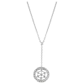 Tiffany & Co-TIFFANY & CO. Pendentif lariat diamant Voile en platine 0.1 ctw-Argenté,Métallisé