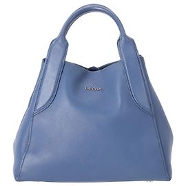Mini bolsa Lanvin Cabas em couro azul Azul