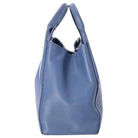 Lanvin-Lanvin Cabas Mini-Tasche aus blauem Leder-Blau