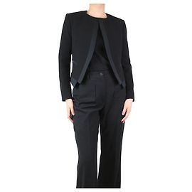 Derek Lam Black cropped wool jacket - size UK 12 Black