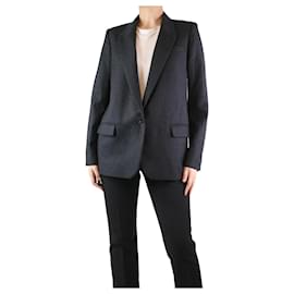 Isabel Marant Etoile-Dark grey tonal checkered blazer - size UK 12-Grey