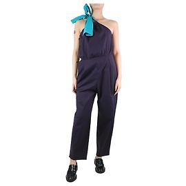 Msgm Lila One-Shoulder-Overall – Größe UK 14 Lila