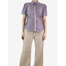 Burberry-Lilac short-sleeved shirt - size UK 12-Purple
