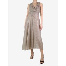 Autre Marque-Neutral sequined dress - size UK 8-Other