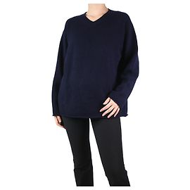 Sofie d'Hoore Marineblauer Pullover mit V-Ausschnitt – Größe S Blau