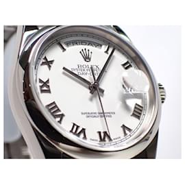 Rolex-Rolex Day Date 18KWG white Roman Oyster Bracelet 118209 Genuine goods Mens-White