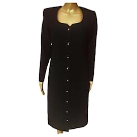 Yves Saint Laurent-YVES SAINT LAURENT Robes T.fr 38 Wool-Noir