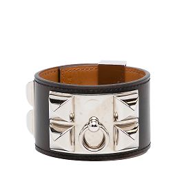 Hermès HERMES ArmbänderLeder Silber