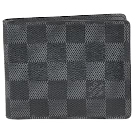 Louis Vuitton-Portafoglio bi-fold con fermasoldi Damier Graphite-Altro