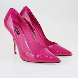 Dolce & Gabbana-Zapatos de tacón fucsia con punta en punta-Otro