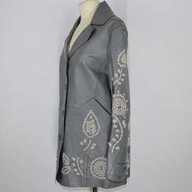 Ermanno Scervino-Grey Embroidered Jacket-Grey