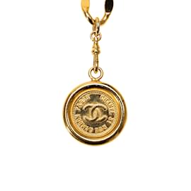 Chanel-Gold Chanel Medallion Chain-Link Belt-Golden
