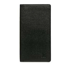 Louis Vuitton-Cartera Louis Vuitton Taiga Brazza negra-Negro