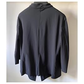 Marithé et François Girbaud-M+F girbaud black zipped jacket, T mandarin collar. 40 - vintage-Black