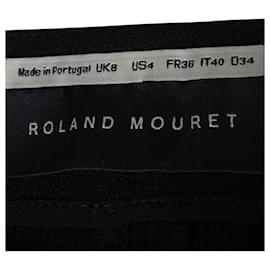 Roland Mouret-Jaqueta Peplum com zíper frontal Roland Mouret em lã preta-Preto