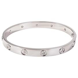 Cartier-Cartier love bracelet, 10 diamonds (WHITE GOLD)-Silvery,Metallic