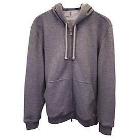 Brunello Cucinelli Kapuzenpullover mit Reißverschluss aus grauem Kaschmir Grau