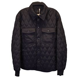 Tom Ford Leather-Trimmed Quilted Shell Jacket in Black Polyester Black