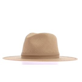 Autre Marque-JANESSA LEONE  Hats T.cm 56 Wicker-Camel